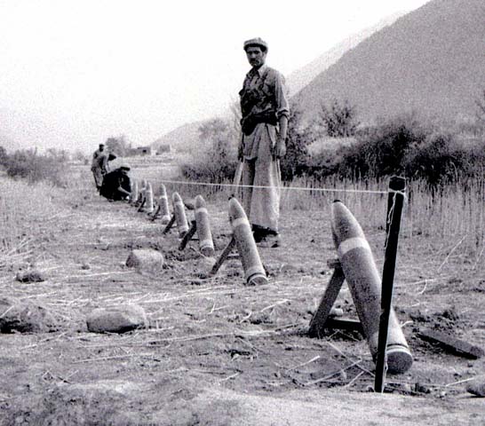 Preparing rockets for attack on Barikot. Kunar, Afghanistan, august 1985